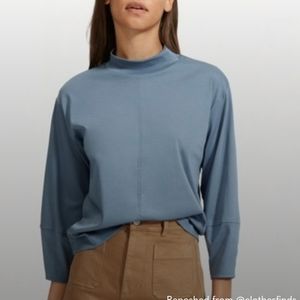 Everlane the luxe cotton mockneck tee